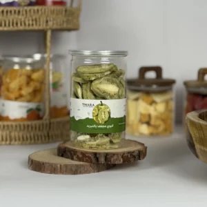 شرائح كيوي مجففة بالتبريد بلون أخضر زاهي وقوام مقرمش وهش