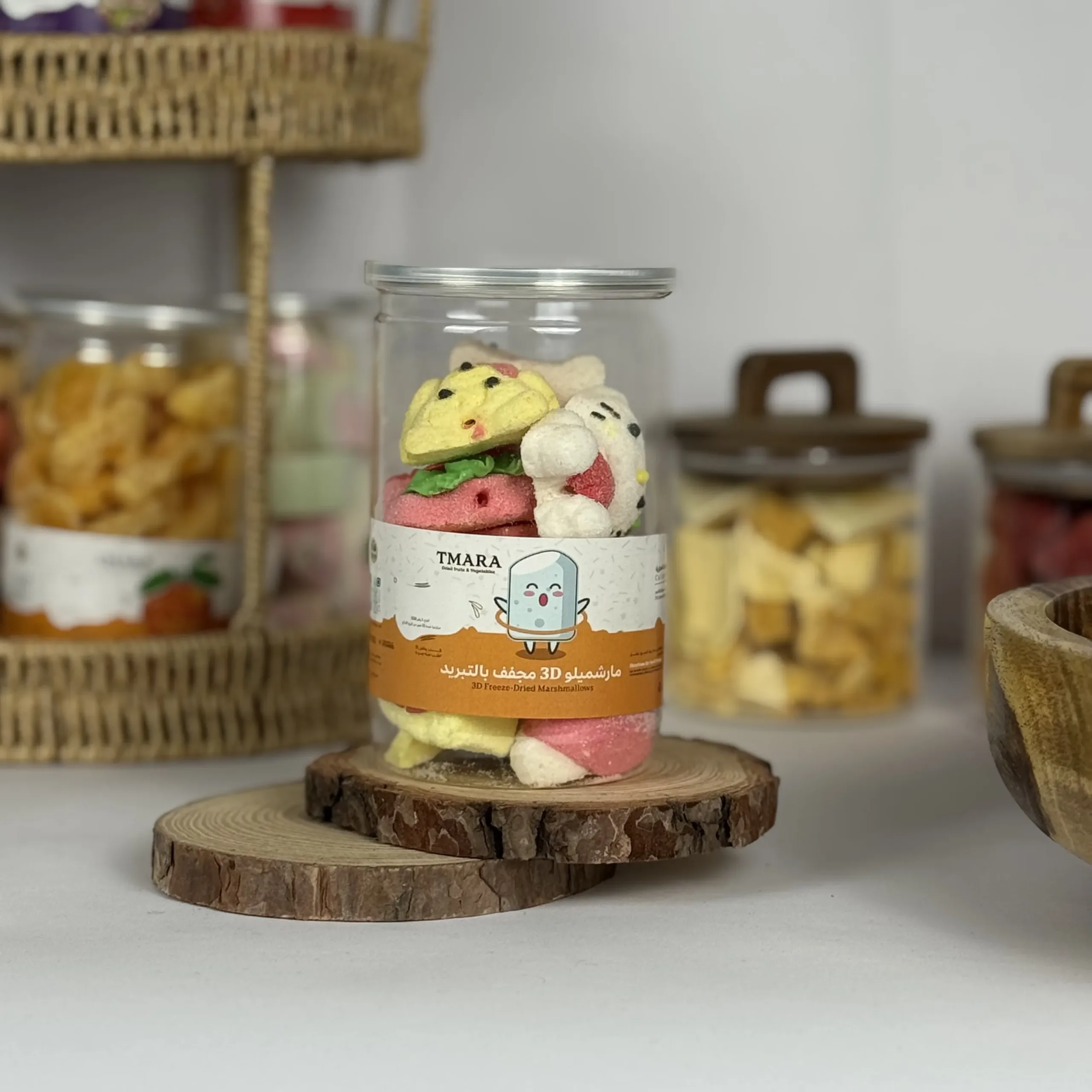 مارشميلو 3D مجفف بالتبريد_result مارشميلو 3D مجفف بالتبريد أشكال ملونة ومقرمشة من براند تمار