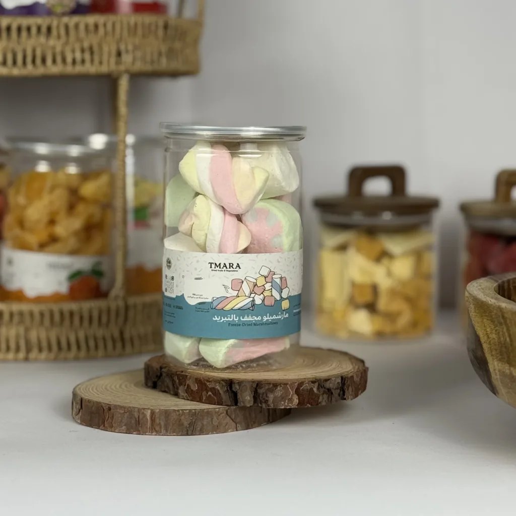 مارشميلو مجفف بالتبريد قطع هشة ومقرمشة من براند تمارا